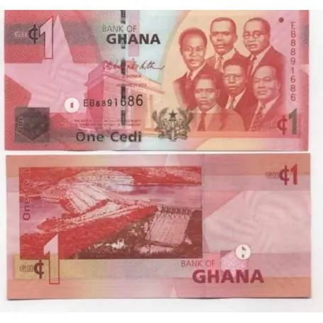 Original Billets collection Ghana Pk N° 37 - 1 Cedis