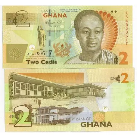 Commander Vite Billet de banque Ghana Pk N° 37A - 2 Cedis