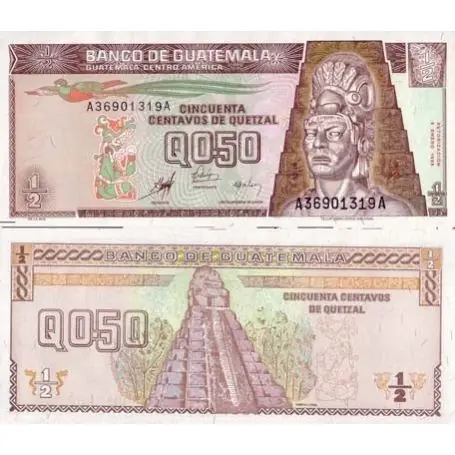 Offre Du Jour Billets collection Guatemala Pk N° 98 - 0,5 Quetzal