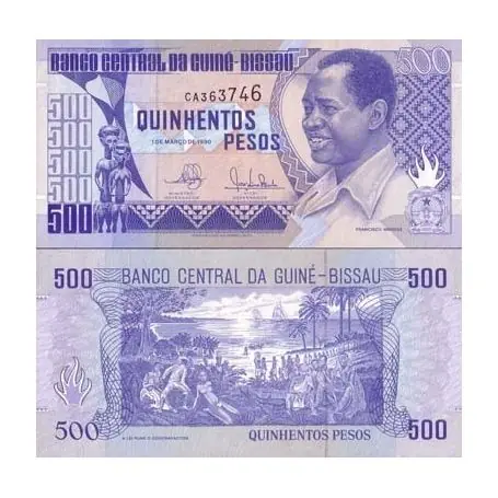 Billet de banque Guinee Bissau Pk N° 12 - 500 Pesos Original