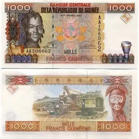 Achetez Aujourd’hui Billet de collection Guinee Francaise Pk N° 37 - 1000 Francs