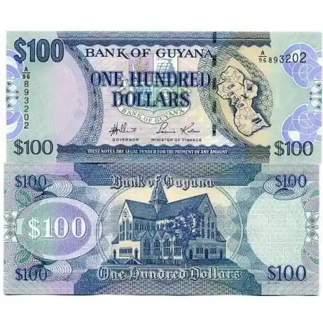 Billets de banque Guyana Pk N° 36 - 100 Dollars Nouveauté