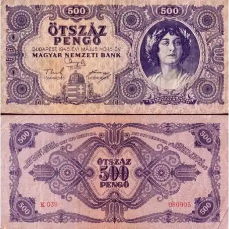 Nouvel Arrivage Billets de banque Hongrie Pk N° 117 - 500 Pengo