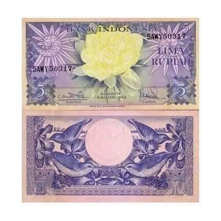 Billets collection Indonesie Pk N° 65 - 5 Rupiah Offre Spéciale
