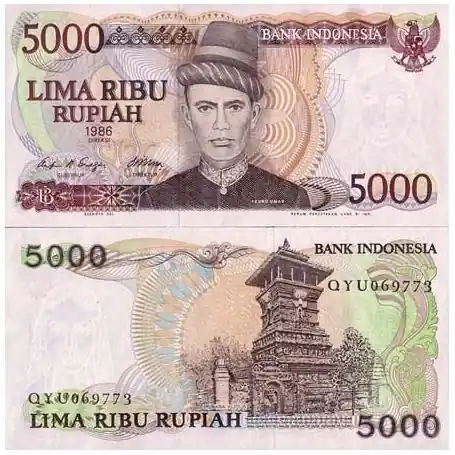Exclusif Billet de collection Indonesie Pk N° 125 - 5000 Rupiah