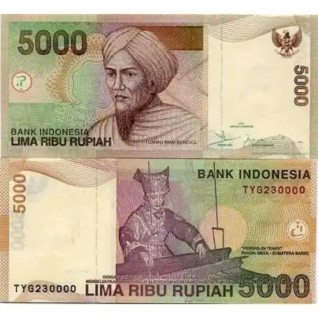 Billets collection Indonesie Pk N° 142 - 5000 Rupiah Certifié