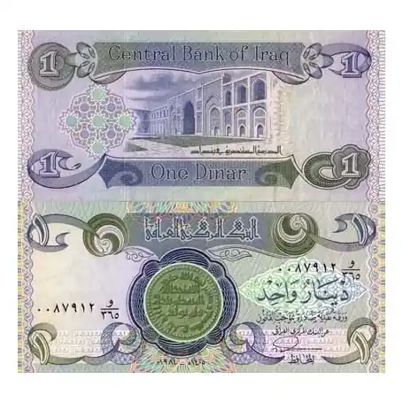 Billets banque Irak Pk N° 79 - 1 Dinar Vente Flash