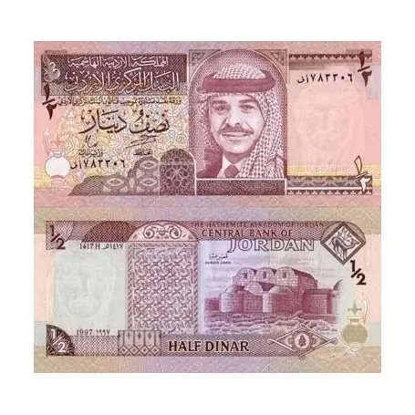 Remise Billet de collection Jordanie Pk N° 28 - 0.5 Dinara
