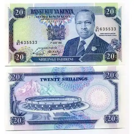 Billets collection Kenya Pk N° 25 - 20 Shilling Bon Marché