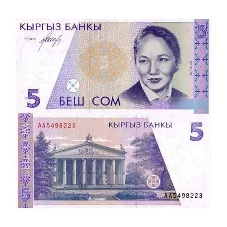 Exclusif Billet de collection Kirghizstan Pk N° 8 - 5 Som