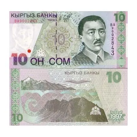 Billet de banque Kirghizstan Pk N° 14 - 10 Som Achat Immédiat