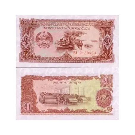 Billets banque Laos Pk N° 28 - 20 Kip Satisfait Ou Remboursé
