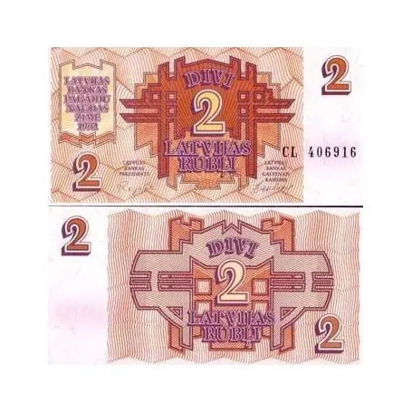 Original Billets de banque Lettonie Pk N° 36 - 2 Rubli