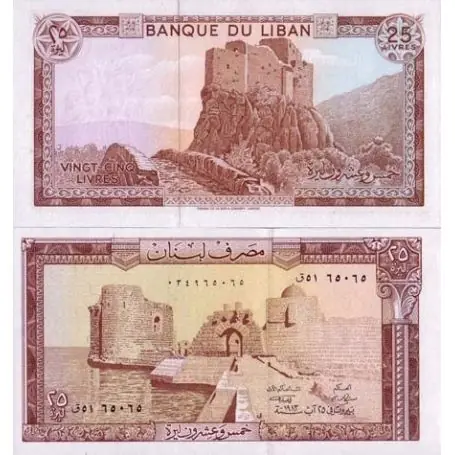 Achetez Aujourd’hui Billet de collection Liban Pk N° 64 - 25 Livres