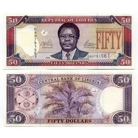 Expédié Aujourd’hui Billets banque LIBERIA Pk N° 29 - 50 Dollar
