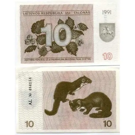 Artisanat Billets banque Lituanie Pk N° 35 - 10 Talonas