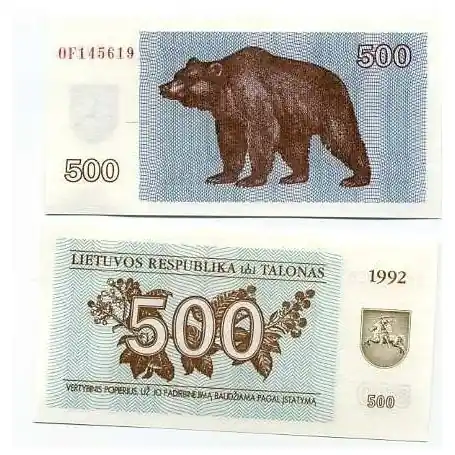 Quantité Limitée Billet de collection Lituanie Pk N° 44 - 500 Talonu
