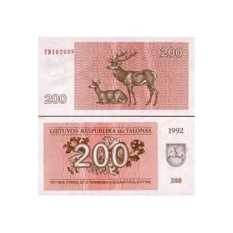 Expédié Aujourd’hui Billets de banque Lituanie Pk N° 43 - 200 Talonas