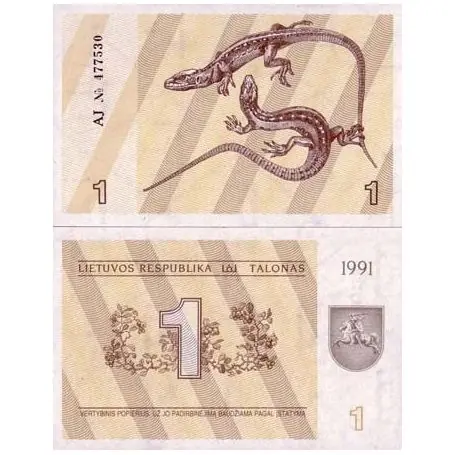 Quantité Limitée Billet de collection Lituanie Pk N° 32 - 1 Talona