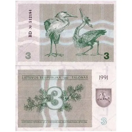 Commander Maintenant Billets de banque Lituanie Pk N° 33 - 3 Talonu