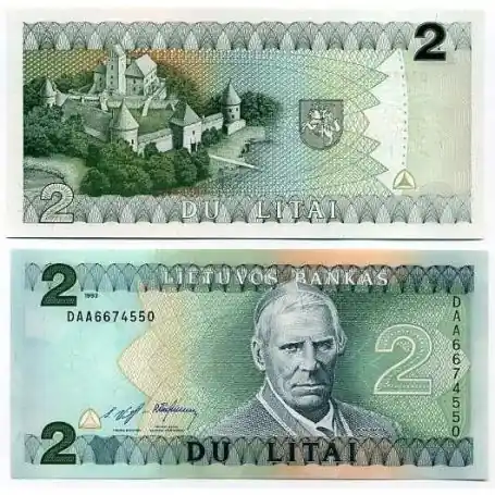 Billet de banque Lituanie Pk N° 54 - 2 Litai Meilleur Choix