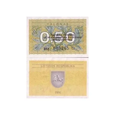 Tendance Billets banque Lituanie Pk N° 31 - 0.5 Talonas