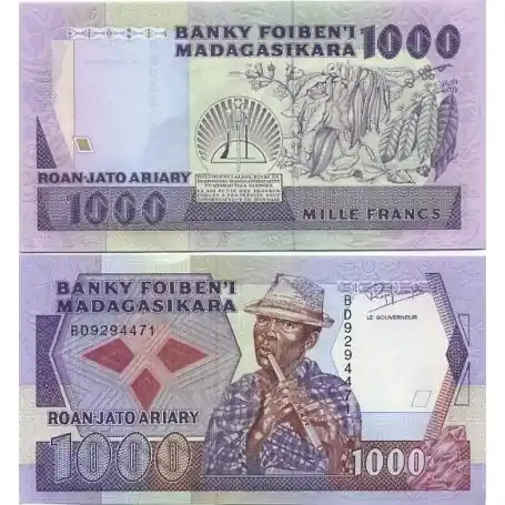 Billet de collection Madagascar Pk N° 72 - 1000 ARIARY Pas Cher
