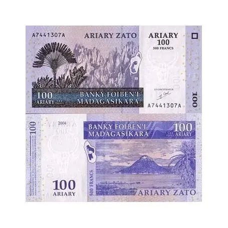 Billets banque MADAGASCAR Pk N° 86 - 100 ARIARY Prix Réduit
