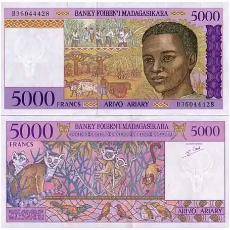 Nouvelle Collection Billets de banque Madagascar Pk N° 78 - 5000 Francs