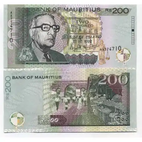Billets collection Maurice Pk N° 57 - 200 Ruppees Meilleur Prix