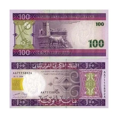Billets de banque Mauritanie Pk N° 10 - 100 Quguiya Original