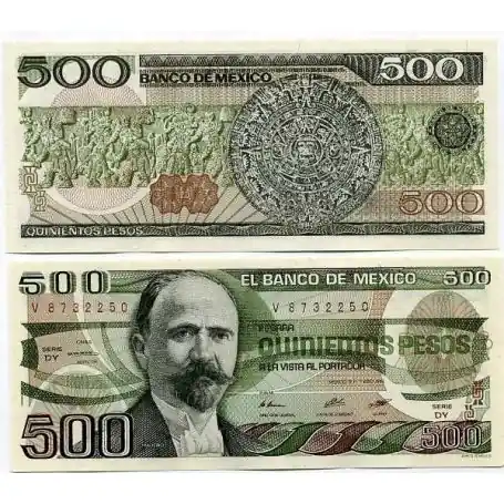 En Vogue Billet de collection Mexique Pk N° 79 - 500 Pesos