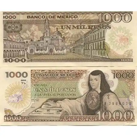 Billet de banque Mexique Pk N° 85 - 1000 Pesos Livraison Mondiale
