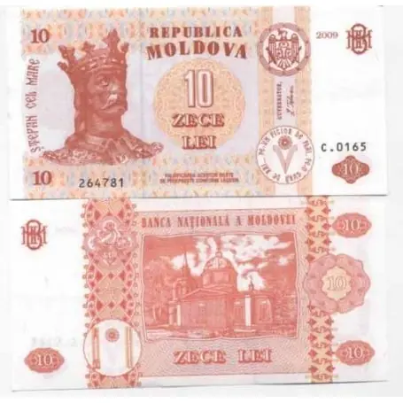 Authentique Billets banque Moldavie Pk N° 10 - 10 LEI
