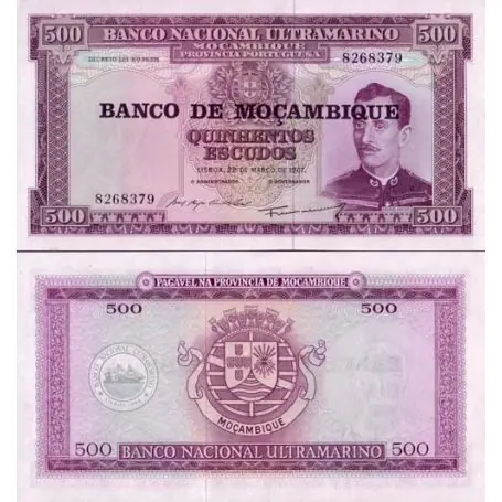 Prix Choc Billet de banque Mozambique Pk N° 118 - 500 Escudos
