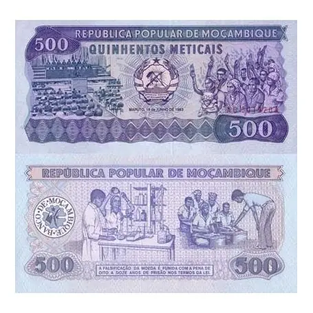 Bon Plan Billet de collection Mozambique Pk N° 127 - 500 Meticais