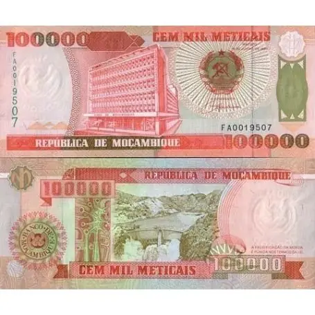 Billets de banque Mozambique Pk N° 139 - 10000 Meticais Acheter En Ligne