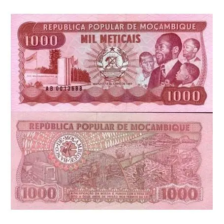Premium Billet de banque Mozambique Pk N° 132 - 1000 Meticais