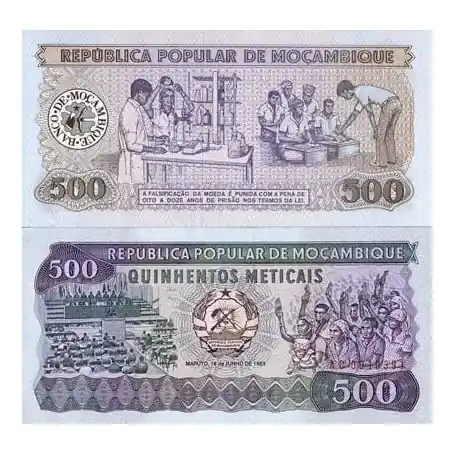 Vente Directe Billet de banque Mozambique Pk N° 131 - 500 Meticais