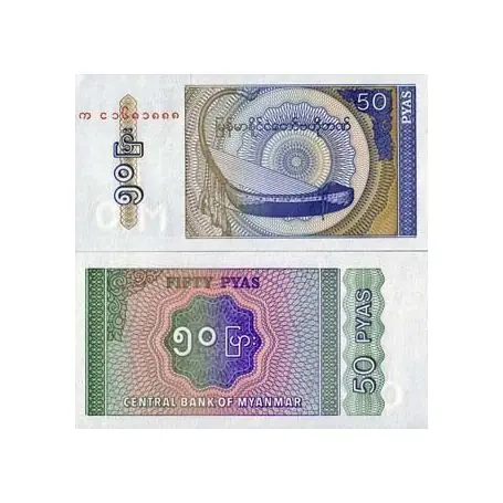 Offre Limitée Billets collection Myanmar Pk N° 68 - 50 Kyats
