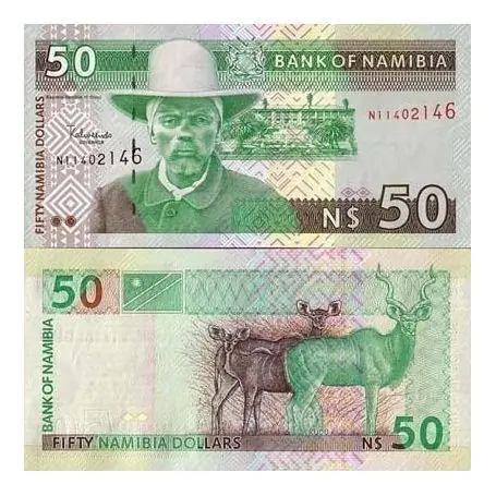 Billets de banque Namibie Pk N° 7 - 50 Dollars Édition Limitée