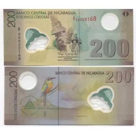 Billet de collection Nicaragua Pk N° 205 - 200 Cordobas Nouveauté