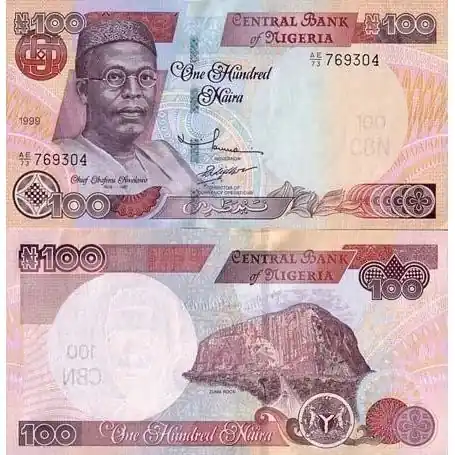 Billet de banque Nigeria Pk N° 28 - 100 Naira Promotion Saisonnière