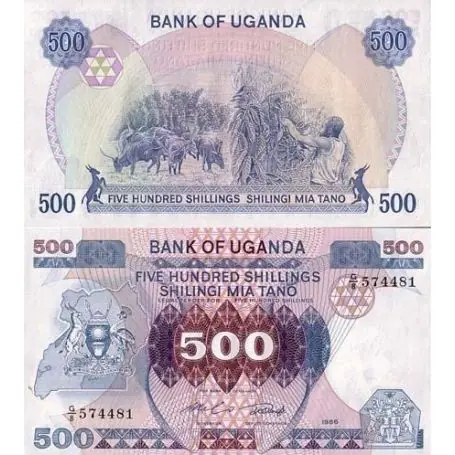 Billet de banque Ouganda Pk N° 25 - 500 Shilling Prix Réduit