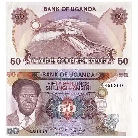 Prix Cassé Billet de collection Ouganda Pk N° 20 - 50 Shillings