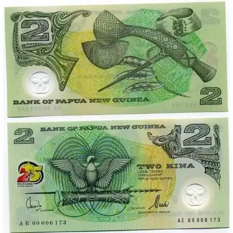 Authentique Papouasie Nlle Guinee - Pk N° 21 - Billet de collection de 2 Kina