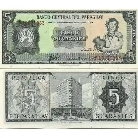 Prix Réduit Billet de banque Paraguay Pk N° 195 - 5 Guaranis