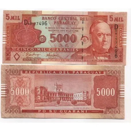 Offre Exclusive Billet de collection Paraguay Pk N° 223 - 5000 Guaranies