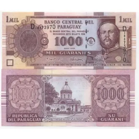 Billets collection Paraguay Pk N° 222 - 1000 Guaranies Commander Vite