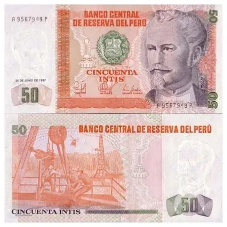 Billet de banque Perou Pk N° 131 - 50 Intis Seulement Aujourd’hui